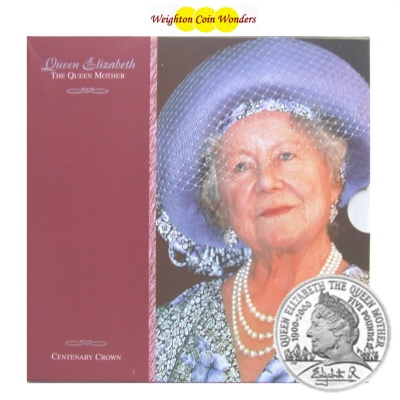 2000 £5 BU Coin Pack – Queen Mother 100th Birthday - Click Image to Close